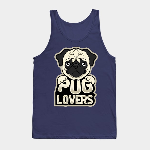 Pug Lover Tshirt Tank Top by Dimas Haryo